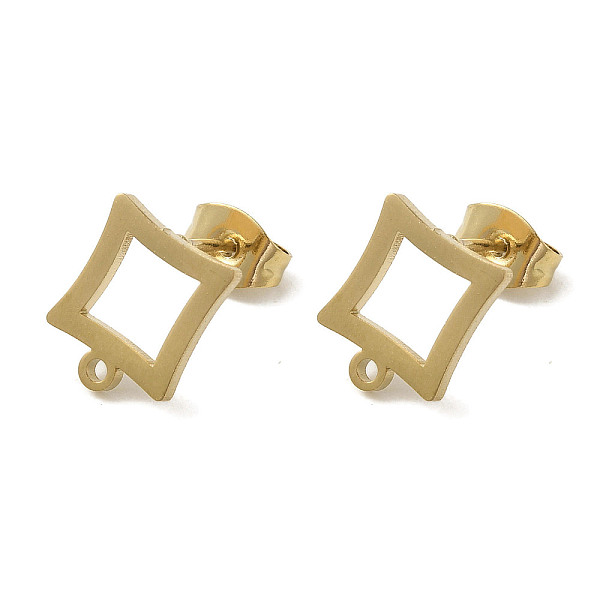 PandaHall Ion Plating(IP) 304 Stainless Steel Stud Earring Findings, Square, Golden, 10x8.5mm, Hole: 1.2mm, Pin: 0.7x11mm 304 Stainless...
PandaHall Ion Plating(IP) 304 Stainless Steel Stud Earring Findings, Square, Golden, 10x8.5mm, Hole: 1.2mm, Pin: 0.7x11mm 304 Stainless...