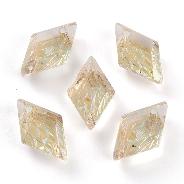 PandaHall Embossed Glass Rhinestone Pendants, Rhombus, Faceted, Paradise Shine, 13x8x4.2mm, Hole: 1.2mm Glass Rhombus Green
PandaHall Embossed Glass Rhinestone Pendants, Rhombus, Faceted, Paradise Shine, 13x8x4.2mm, Hole: 1.2mm Glass Rhombus Green