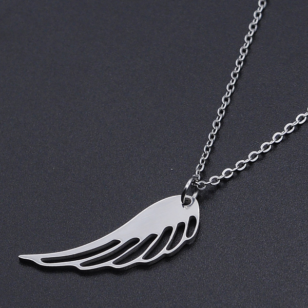 PandaHall 201 Stainless Steel Pendant Necklaces, with Cable Chains and Lobster Claw Clasps, Wing, Stainless Steel Color, 17.7 inch(45cm)...
PandaHall 201 Stainless Steel Pendant Necklaces, with Cable Chains and Lobster Claw Clasps, Wing, Stainless Steel Color, 17.7 inch(45cm)...