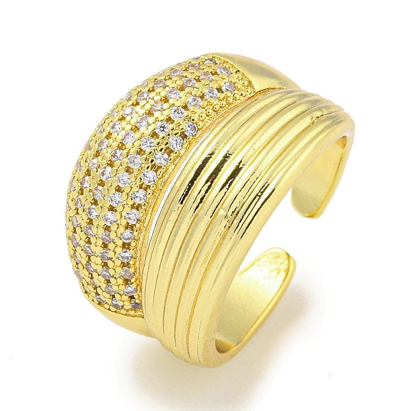 PandaHall Rack Plating Brass Micro Pave Cubic Zirconia Open Cuff Rings for Women, Long-Lasting Plated, Cadmium Free & Lead Free, Real 18K..., Clear
PandaHall Rack Plating Brass Micro Pave Cubic Zirconia Open Cuff Rings for Women, Long-Lasting Plated, Cadmium Free & Lead Free, Real 18K..., Clear