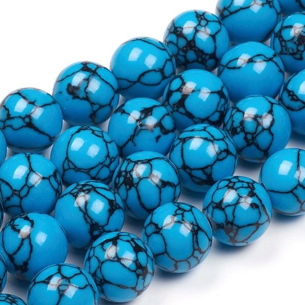 PandaHall Synthetic Turquoise Beads Strands, Dyed, Round, Deep Sky Blue, 14mm, Hole: 1mm, about 28pcs/strand, 15.7 inch(40cm) Synthetic...
PandaHall Synthetic Turquoise Beads Strands, Dyed, Round, Deep Sky Blue, 14mm, Hole: 1mm, about 28pcs/strand, 15.7 inch(40cm) Synthetic...
