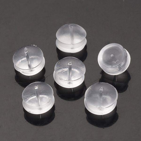 PandaHall Rubber Ear Nuts, Earring Backs, Clear, 5x5x4mm, Hole: 0.5mm Plastic Hamburger Clear
PandaHall Rubber Ear Nuts, Earring Backs, Clear, 5x5x4mm, Hole: 0.5mm Plastic Hamburger Clear
