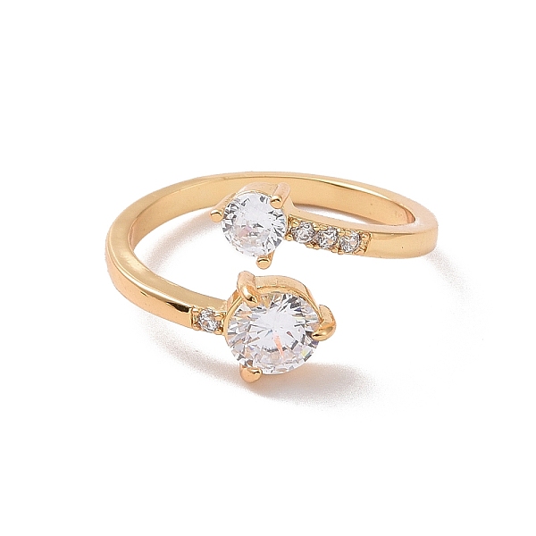 PandaHall Clear Cubic Zirconia Flat Round Open Cuff Ring, Rack Plating Brass Jewelry for Women, Lead Free & Cadmium Free, Real 18K Gold...
PandaHall Clear Cubic Zirconia Flat Round Open Cuff Ring, Rack Plating Brass Jewelry for Women, Lead Free & Cadmium Free, Real 18K Gold...