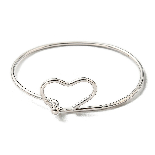 PandaHall 201 Stainless Steel Wire Wrap Heart Bangle, Stainless Steel Color, Inner Diameter: 2-1/2 inch(6.35cm) 201 Stainless Steel
PandaHall 201 Stainless Steel Wire Wrap Heart Bangle, Stainless Steel Color, Inner Diameter: 2-1/2 inch(6.35cm) 201 Stainless Steel