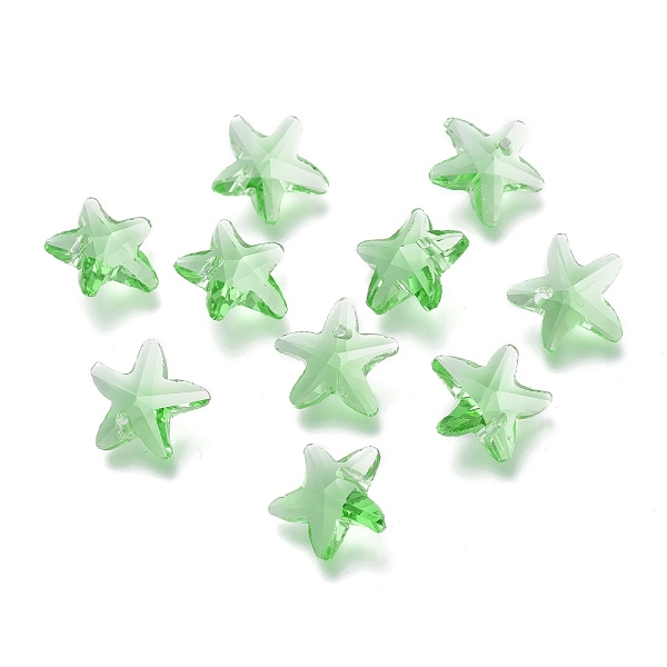 PandaHall Faceted Glass Charms, Starfish, Light Green, 14x15x7mm, Hole: 1.4mm Glass Starfish
PandaHall Faceted Glass Charms, Starfish, Light Green, 14x15x7mm, Hole: 1.4mm Glass Starfish