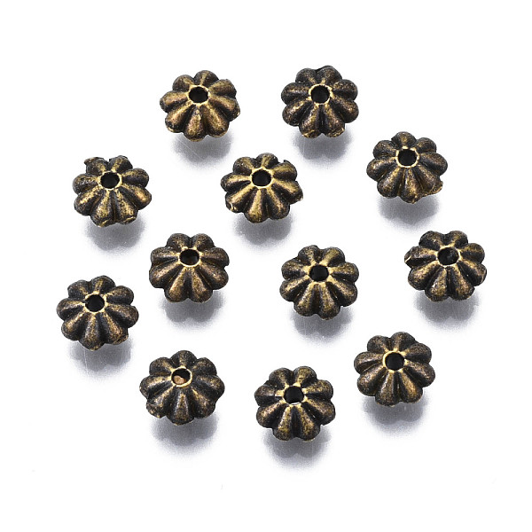 PandaHall Tibetan Style Alloy Flower Spacer Beads, Cadmium Free & Lead Free, Antique Bronze, 6x3mm, Hole: 1.2mm, about 3000pcs/1000g Alloy...
PandaHall Tibetan Style Alloy Flower Spacer Beads, Cadmium Free & Lead Free, Antique Bronze, 6x3mm, Hole: 1.2mm, about 3000pcs/1000g Alloy...
