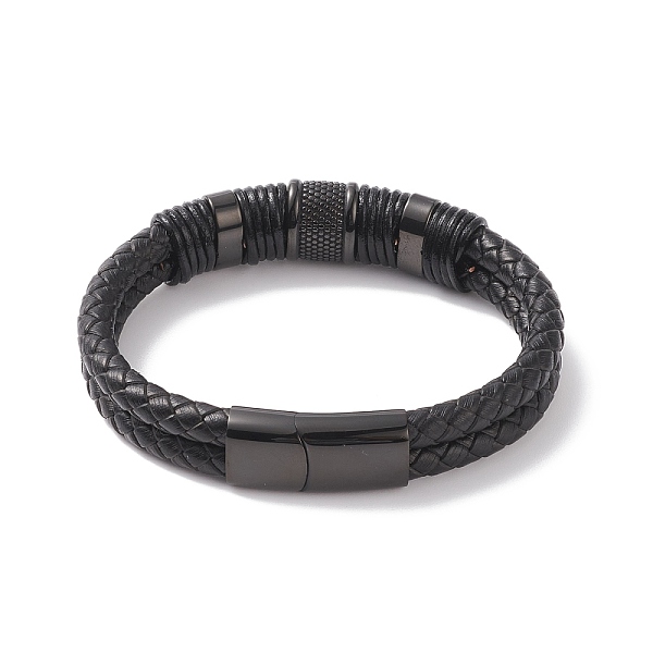 PandaHall Leather Braided Cord Bracelets, with 304 Stainless Steel Magnetic Clasps, Black, Electrophoresis Black, 8-5/8 inch(22cm), 12.5mm...
PandaHall Leather Braided Cord Bracelets, with 304 Stainless Steel Magnetic Clasps, Black, Electrophoresis Black, 8-5/8 inch(22cm), 12.5mm...