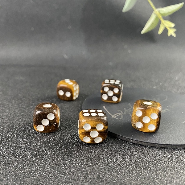 PandaHall Natural Tiger Eye Classical 6-sided Dice, Reiki Energy Stone Toy, Cube, 15x15x15mm Tiger Eye Dice
PandaHall Natural Tiger Eye Classical 6-sided Dice, Reiki Energy Stone Toy, Cube, 15x15x15mm Tiger Eye Dice
