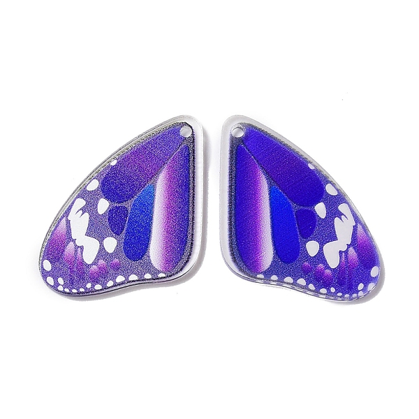 PandaHall Opaque Acrylic Pendant, Butterfly Wings, Mauve, 34x22x1.5mm, Hole: 1.4mm Acrylic Butterfly Purple
PandaHall Opaque Acrylic Pendant, Butterfly Wings, Mauve, 34x22x1.5mm, Hole: 1.4mm Acrylic Butterfly Purple