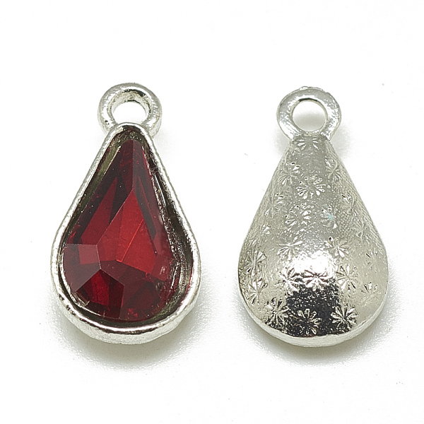 PandaHall Alloy Glass Pendants, Faceted, teardrop, Platinum, Red, 18x10x5mm, Hole: 2mm Alloy+Glass Teardrop Red
PandaHall Alloy Glass Pendants, Faceted, teardrop, Platinum, Red, 18x10x5mm, Hole: 2mm Alloy+Glass Teardrop Red
