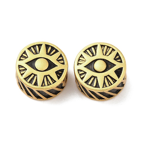 PandaHall Rack Plating Brass European Beads, Large Hole Beads, Long-Lasting Plated, Matte Style, Flat Round with Eye, Antique Golden...
PandaHall Rack Plating Brass European Beads, Large Hole Beads, Long-Lasting Plated, Matte Style, Flat Round with Eye, Antique Golden...