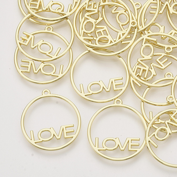 PandaHall Rack Plating Alloy Open Back Bezel Pendants, For DIY UV Resin, Epoxy Resin, Pressed Flower Jewelry, Round Ring with Love, Light...
PandaHall Rack Plating Alloy Open Back Bezel Pendants, For DIY UV Resin, Epoxy Resin, Pressed Flower Jewelry, Round Ring with Love, Light...