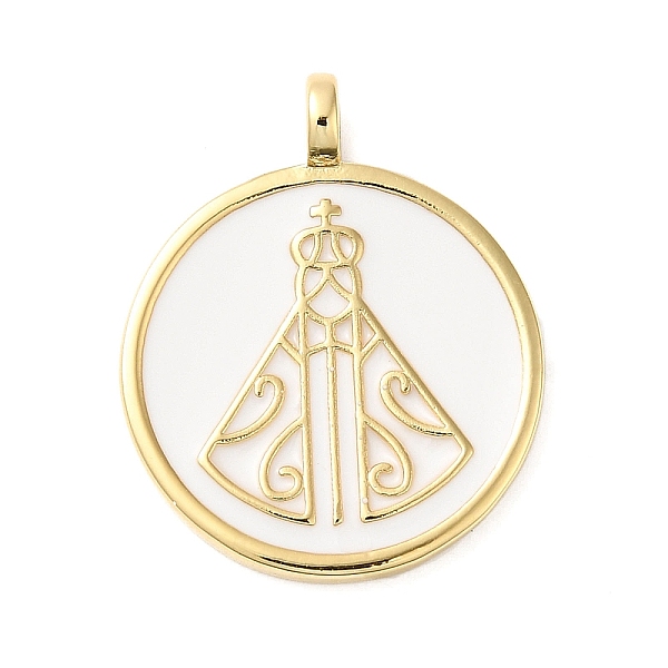 PandaHall Rack Plating Brass Enamel Pendants, Lead Free & Cadmium Free, Long-Lasting Plated, Real 18K Gold Plated, Flat Round with Religious..., White
PandaHall Rack Plating Brass Enamel Pendants, Lead Free & Cadmium Free, Long-Lasting Plated, Real 18K Gold Plated, Flat Round with Religious..., White