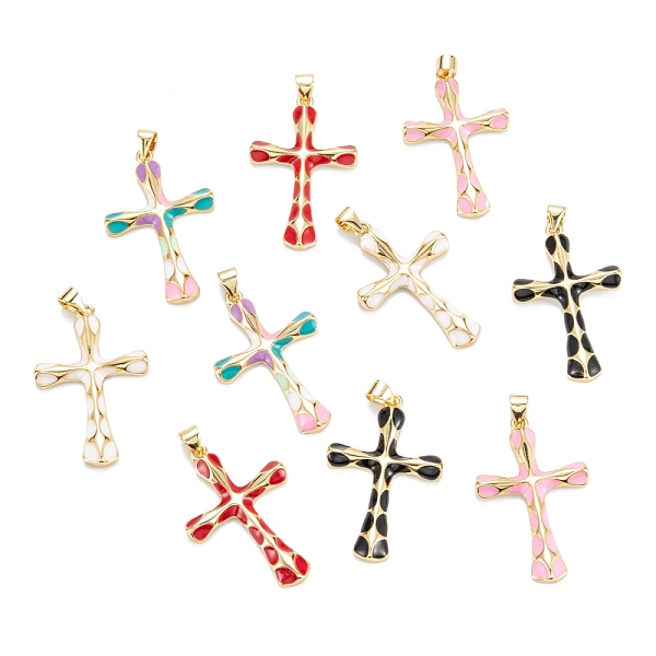 PandaHall Brass Enamel Pendants, Real 18K Gold Plated, Long-Lasting Plated, Cross, Mixed Color, 32.5x21.5x3.5mm, Hole: 5x3mm Brass+Enamel..., Multicolor
PandaHall Brass Enamel Pendants, Real 18K Gold Plated, Long-Lasting Plated, Cross, Mixed Color, 32.5x21.5x3.5mm, Hole: 5x3mm Brass+Enamel..., Multicolor