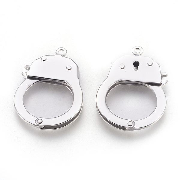 PandaHall 304 Stainless Steel Handcuffs Clasps, Stainless Steel Color, 38x26.5x4mm, Hole: 1.8mm, Inner Diameter: 17x19mm 304 Stainless Steel
PandaHall 304 Stainless Steel Handcuffs Clasps, Stainless Steel Color, 38x26.5x4mm, Hole: 1.8mm, Inner Diameter: 17x19mm 304 Stainless Steel