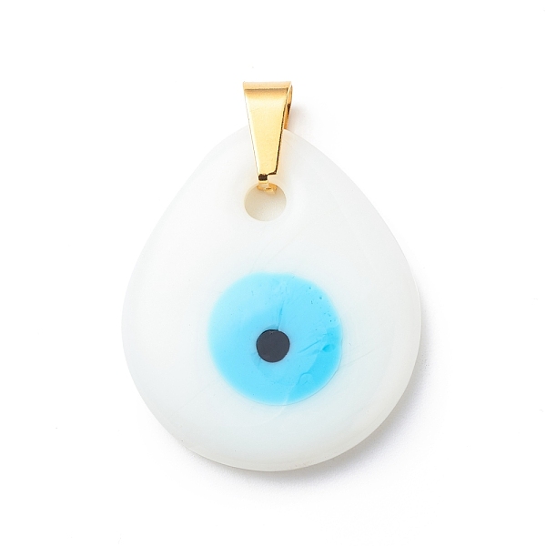 PandaHall Handmade Lampwork Pendants, with 201 Stainless Steel Findings, Teardrop with Evil Eye, White, 34.5x29.5x5.5mm, Hole: 4x4mm...
PandaHall Handmade Lampwork Pendants, with 201 Stainless Steel Findings, Teardrop with Evil Eye, White, 34.5x29.5x5.5mm, Hole: 4x4mm...