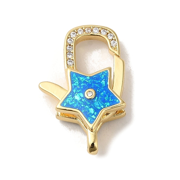 PandaHall Rack Plating Brass Micro Pave Cubic Zirconia lobster Claw Clasps, with Synthetic Opal, Cadmium Free & Lead Free, Long-Lasting...
PandaHall Rack Plating Brass Micro Pave Cubic Zirconia lobster Claw Clasps, with Synthetic Opal, Cadmium Free & Lead Free, Long-Lasting...