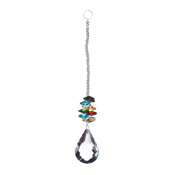PandaHall Crystal Teardrop Beaded Wall Hanging Decoration Pendant Decoration, Hanging Suncatcher, with Iron Ring and Glass Beads, Colorful...
PandaHall Crystal Teardrop Beaded Wall Hanging Decoration Pendant Decoration, Hanging Suncatcher, with Iron Ring and Glass Beads, Colorful...