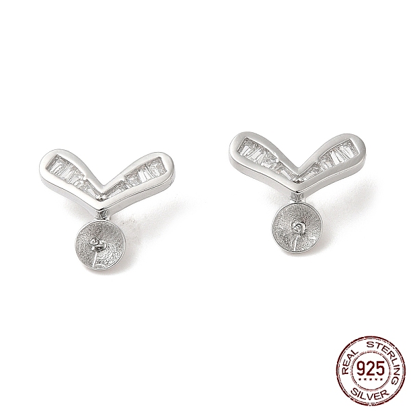 PandaHall Rhodium Plated 925 Sterling Silver Stud Earring Findings, with Cubic Zirconia, Heart, for Half Drilled Beads, Real Platinum Plated..., Clear
PandaHall Rhodium Plated 925 Sterling Silver Stud Earring Findings, with Cubic Zirconia, Heart, for Half Drilled Beads, Real Platinum Plated..., Clear