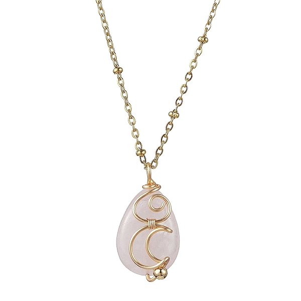 PandaHall Natural Rose Quartz with Brass Pendant Necklaces, Teardrop, 18.11 inch(46cm) Rose Quartz Teardrop
PandaHall Natural Rose Quartz with Brass Pendant Necklaces, Teardrop, 18.11 inch(46cm) Rose Quartz Teardrop