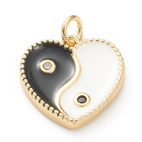 PandaHall Brass Micro Pave Cubic Zirconia Pendants, with Enamel, Long-Lasting Plated, Real 18K Gold Plated, Heart with Yin Yang, Black...
PandaHall Brass Micro Pave Cubic Zirconia Pendants, with Enamel, Long-Lasting Plated, Real 18K Gold Plated, Heart with Yin Yang, Black...