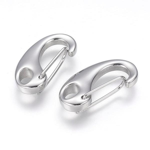 PandaHall 304 Stainless Steel Push Gate Snap Keychain Clasp Findings, Stainless Steel Color, 25.5x12.5x6mm, Hole: 4x6mm 304 Stainless Steel...
PandaHall 304 Stainless Steel Push Gate Snap Keychain Clasp Findings, Stainless Steel Color, 25.5x12.5x6mm, Hole: 4x6mm 304 Stainless Steel...