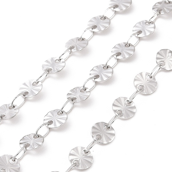 PandaHall 304 Stainless Steel Flat Round Link Chains, Flat Sequin Chains, Soldered, Textured, Stainless Steel Color, 5x0.5mm, about 32.8...
PandaHall 304 Stainless Steel Flat Round Link Chains, Flat Sequin Chains, Soldered, Textured, Stainless Steel Color, 5x0.5mm, about 32.8...