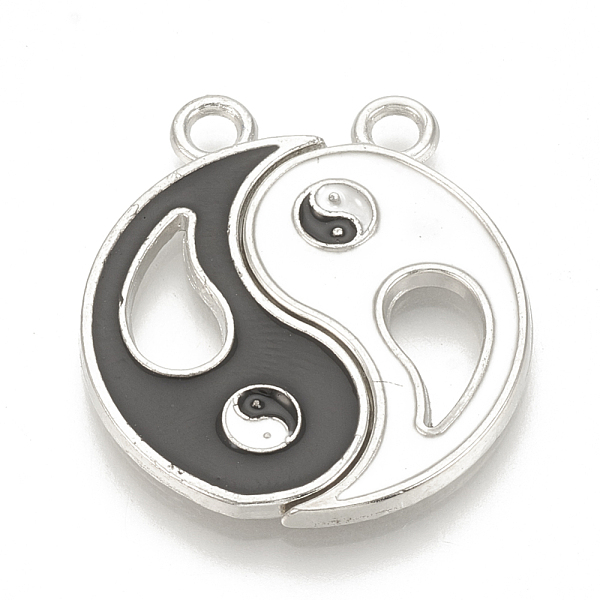 PandaHall Alloy Enamel Split Pendants, Cadmium Free & Lead Free, Gossip/Yin Yang, Platinum, White & Black, 27x15x2mm, Hole: 2.5mm...
PandaHall Alloy Enamel Split Pendants, Cadmium Free & Lead Free, Gossip/Yin Yang, Platinum, White & Black, 27x15x2mm, Hole: 2.5mm...
