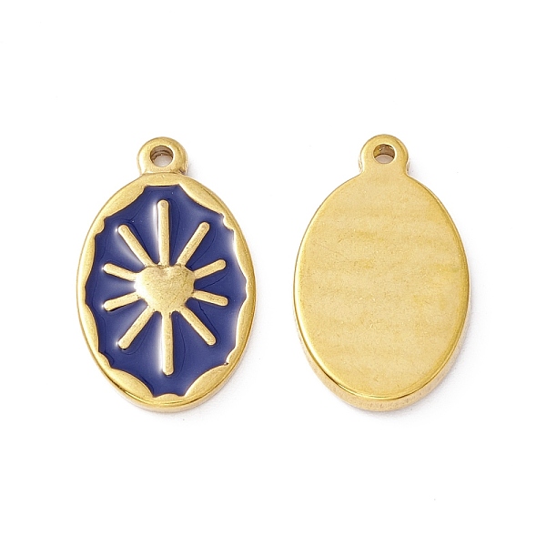 PandaHall Enamel Pendants, with Golden Plated 304 Stainless Steel Findings, Oval with Sun, Dark Blue, 23.5x14x2.5mm, Hole: 1.6mm Stainless...
PandaHall Enamel Pendants, with Golden Plated 304 Stainless Steel Findings, Oval with Sun, Dark Blue, 23.5x14x2.5mm, Hole: 1.6mm Stainless...