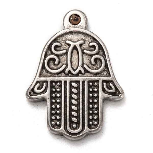 PandaHall 304 Stainless Steel Pendants, Hamsa Hand/Hand of Fatima /Hand of Miriam, Antique Silver, 25.5x18.5x2.5mm, Hole: 2mm 304 Stainless...
PandaHall 304 Stainless Steel Pendants, Hamsa Hand/Hand of Fatima /Hand of Miriam, Antique Silver, 25.5x18.5x2.5mm, Hole: 2mm 304 Stainless...
