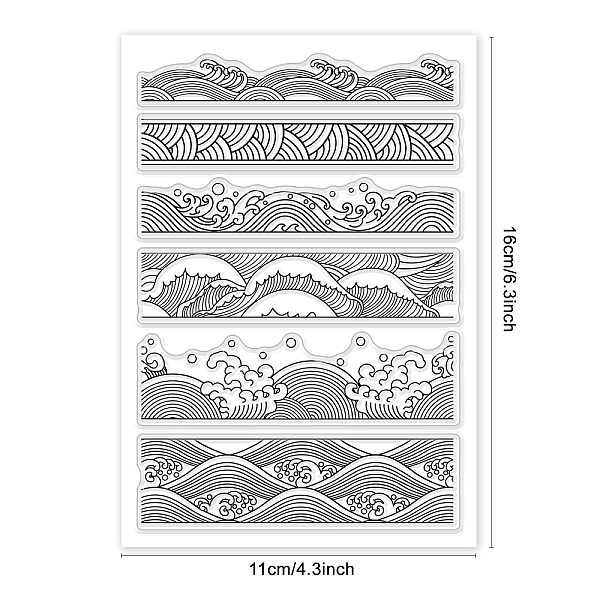 PandaHall PVC Plastic Stamps, for DIY Scrapbooking, Photo Album Decorative, Cards Making, Stamp Sheets, Wave Pattern, 16x11x0.3cm Plastic...
PandaHall PVC Plastic Stamps, for DIY Scrapbooking, Photo Album Decorative, Cards Making, Stamp Sheets, Wave Pattern, 16x11x0.3cm Plastic...