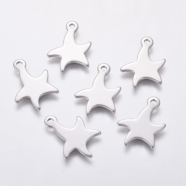 PandaHall 201 Stainless Steel Pendants, Starfish/Sea Stars, Stainless Steel Color, 20x16x1mm, Hole: 1.8mm 201 Stainless Steel Starfish
PandaHall 201 Stainless Steel Pendants, Starfish/Sea Stars, Stainless Steel Color, 20x16x1mm, Hole: 1.8mm 201 Stainless Steel Starfish