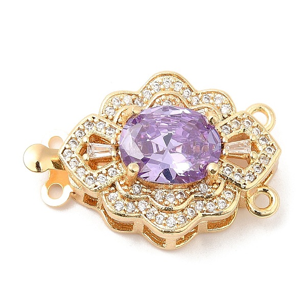 PandaHall Brass Micro Pave Clear Cubic Zirconia Box Clasps, 2-Strand, 4-Hole, with Lilac Glass Rhinestone, Rhombus, 17x25.5x9.5mm, Hole..., Purple
PandaHall Brass Micro Pave Clear Cubic Zirconia Box Clasps, 2-Strand, 4-Hole, with Lilac Glass Rhinestone, Rhombus, 17x25.5x9.5mm, Hole..., Purple