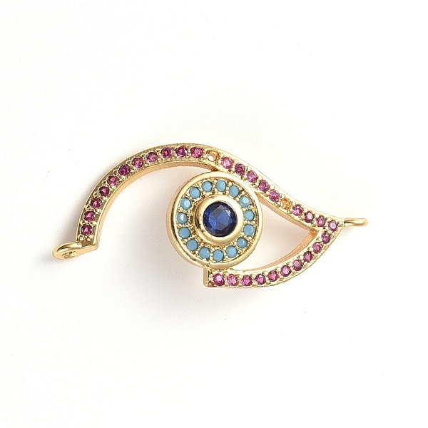 PandaHall Brass Micro Pave Cubic Zirconia Links connectors, Eye, Colorful, Golden, 12x28x2.5mm, Hole: 1mm Brass+Cubic Zirconia Eye
PandaHall Brass Micro Pave Cubic Zirconia Links connectors, Eye, Colorful, Golden, 12x28x2.5mm, Hole: 1mm Brass+Cubic Zirconia Eye