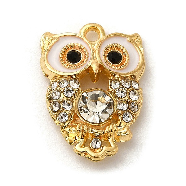 PandaHall Alloy Pendant, with Glass Rhinestone, Owl Charm, Golden, 21x15x4.5mm, Hole: 1.6mm Alloy+Glass Owl
PandaHall Alloy Pendant, with Glass Rhinestone, Owl Charm, Golden, 21x15x4.5mm, Hole: 1.6mm Alloy+Glass Owl