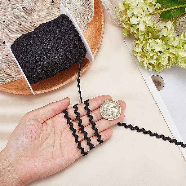 PandaHall Gorgecraft Polyester Braid Ribbon, with Plastic Spool, Flat Wave, Black, 1/8 inch(3mm), about 48~50.00 Yards/Roll Polyester None...
PandaHall Gorgecraft Polyester Braid Ribbon, with Plastic Spool, Flat Wave, Black, 1/8 inch(3mm), about 48~50.00 Yards/Roll Polyester None...
