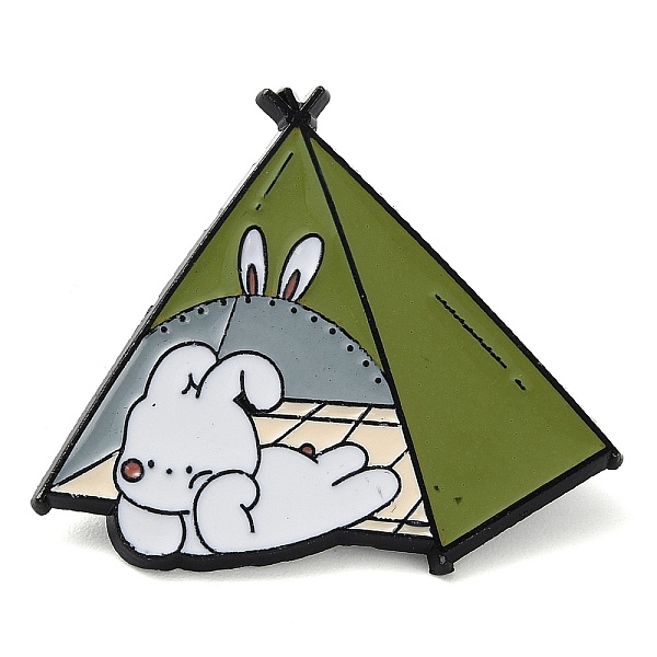 PandaHall Cartoon Camping Rabbit Enamel Pins, Black Zinc Alloy Badge for Women, Tent, 34x39.5x2mm Alloy+Enamel Others Multicolor
PandaHall Cartoon Camping Rabbit Enamel Pins, Black Zinc Alloy Badge for Women, Tent, 34x39.5x2mm Alloy+Enamel Others Multicolor