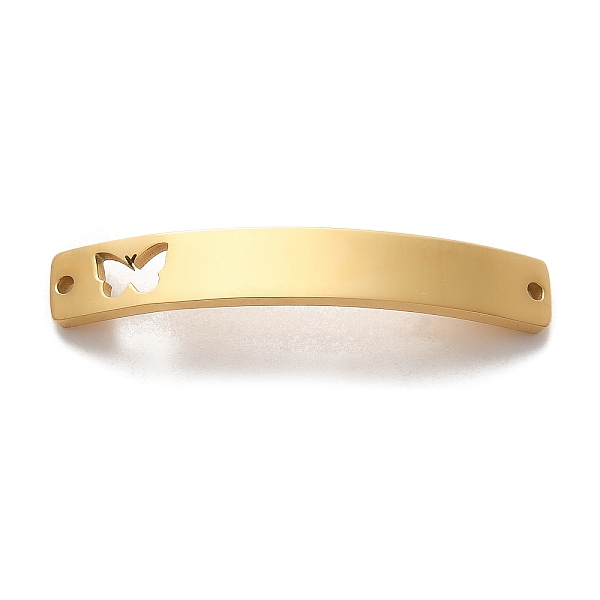 PandaHall Ion Plating(IP) 304 Stainless Steel Connector Charms, Curved Rectangle Links with Hollow Butterfly, Real 18K Gold Plated...
PandaHall Ion Plating(IP) 304 Stainless Steel Connector Charms, Curved Rectangle Links with Hollow Butterfly, Real 18K Gold Plated...