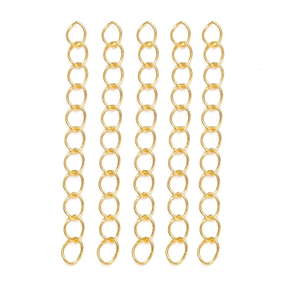 PandaHall Iron Ends with Twist Chains, Golden, 45~55x3.5mm, Links: 5x3.5x0.8mm Iron
PandaHall Iron Ends with Twist Chains, Golden, 45~55x3.5mm, Links: 5x3.5x0.8mm Iron