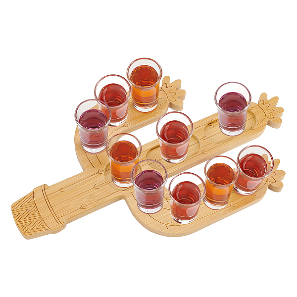 PandaHall 10-Hole Cactus Shaped Bamboo Wine Glass Organizer Holder, Goblet Serving Tray Rack, BurlyWood, 38x21x1.5cm, Inner Diameter: 3.2cm..., Orange
PandaHall 10-Hole Cactus Shaped Bamboo Wine Glass Organizer Holder, Goblet Serving Tray Rack, BurlyWood, 38x21x1.5cm, Inner Diameter: 3.2cm..., Orange