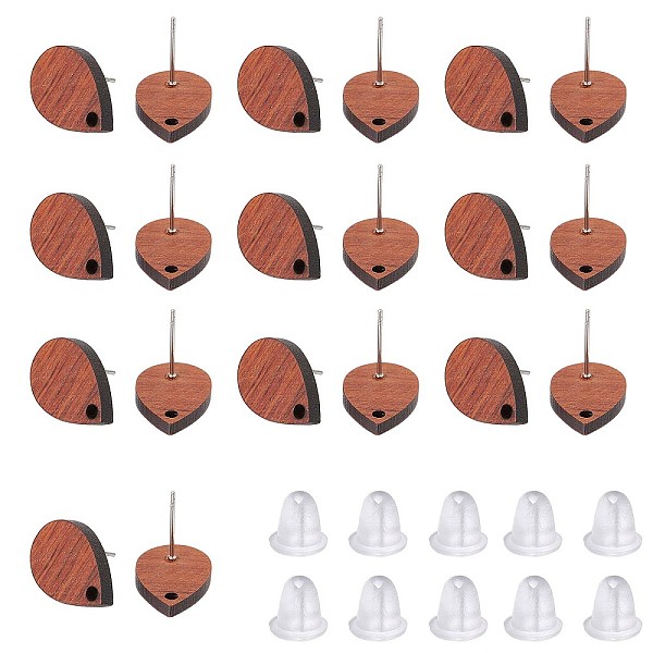 PandaHall SUNNYCLUE 15 Pairs Walnut Wood Teardrop Stud Earring Findings, with 304 Stainless Steel Pin and 50 Plastic Bell Ear Nuts, Coconut...
PandaHall SUNNYCLUE 15 Pairs Walnut Wood Teardrop Stud Earring Findings, with 304 Stainless Steel Pin and 50 Plastic Bell Ear Nuts, Coconut...