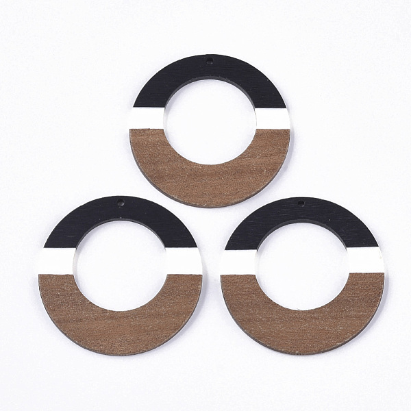 PandaHall Resin & Walnut Wood Pendants, Tri-color, Flat Round, Black, 49x3~3.5mm, Hole: 2mm Resin+Wood Flat Round Black
PandaHall Resin & Walnut Wood Pendants, Tri-color, Flat Round, Black, 49x3~3.5mm, Hole: 2mm Resin+Wood Flat Round Black