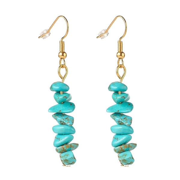 PandaHall Synthetic Turquoise Chip Beaded Dangle Earrings, Gemstone Drop Earrings for Women, Brass Jewelry, Golden, 50~54x7~11.5x5~8mm, Pin...
PandaHall Synthetic Turquoise Chip Beaded Dangle Earrings, Gemstone Drop Earrings for Women, Brass Jewelry, Golden, 50~54x7~11.5x5~8mm, Pin...
