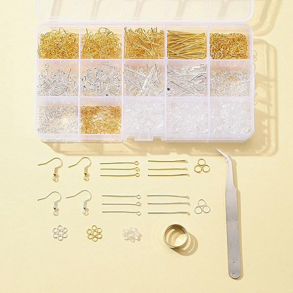 PandaHall DIY Earring Making Finding Kit, Including Iron Earring Hooks & Open Jump Rings & Flat Head Pins & Eye Pin, Plastic Ear Nuts, Brass...
PandaHall DIY Earring Making Finding Kit, Including Iron Earring Hooks & Open Jump Rings & Flat Head Pins & Eye Pin, Plastic Ear Nuts, Brass...