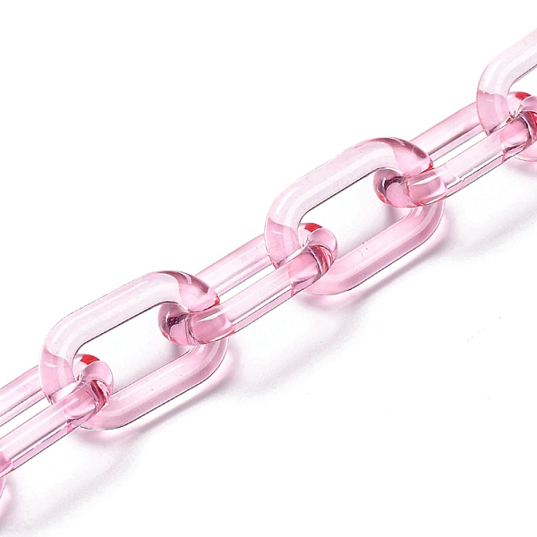 PandaHall Handmade Transparent Acrylic Cable Chains, for Jewelry Making, Unwelded, Oval, Pink, link: 27x16.5x4mm, 39.37 inch(1m)/strand...
PandaHall Handmade Transparent Acrylic Cable Chains, for Jewelry Making, Unwelded, Oval, Pink, link: 27x16.5x4mm, 39.37 inch(1m)/strand...