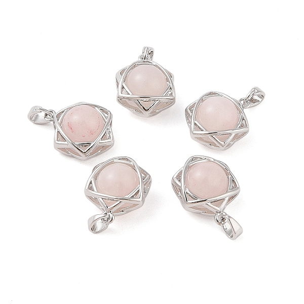 PandaHall Natural Rose Quartz Round Pendants, Stainless Steel Star of David Charms, Stainless Steel Color, 20x15.5x10.5mm, Hole: 3x5mm Rose...
PandaHall Natural Rose Quartz Round Pendants, Stainless Steel Star of David Charms, Stainless Steel Color, 20x15.5x10.5mm, Hole: 3x5mm Rose...