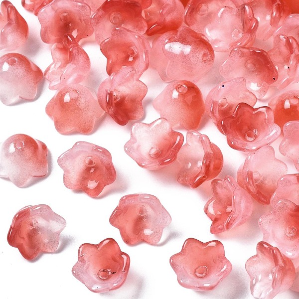 PandaHall Transparent Two Tone Spray Painted Glass Beads, Flower, Indian Red, 7x11.5x11.5mm, Hole: 1.2mm Glass
PandaHall Transparent Two Tone Spray Painted Glass Beads, Flower, Indian Red, 7x11.5x11.5mm, Hole: 1.2mm Glass