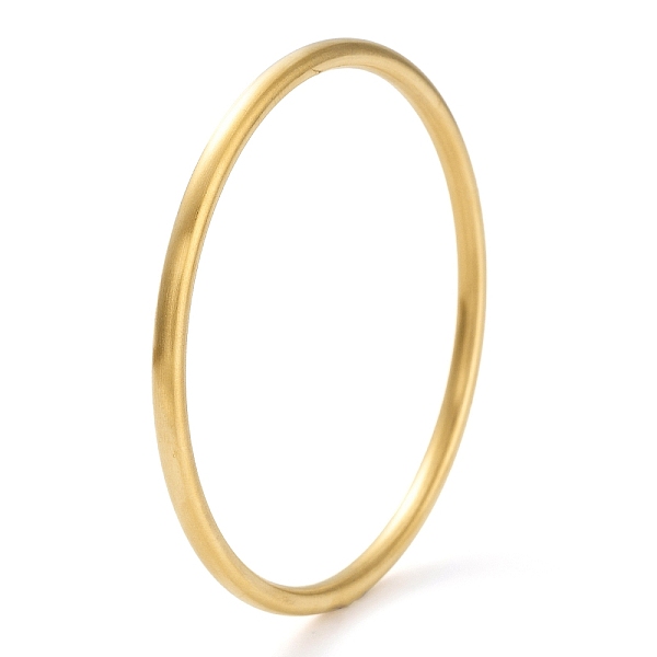PandaHall Ion Plating(IP) 304 Stainless Steel Plain Bangles, Real 18K Gold Plated, Inner Diameter: 2-1/2 inch(6.25cm), Wide: 5mm 304...
PandaHall Ion Plating(IP) 304 Stainless Steel Plain Bangles, Real 18K Gold Plated, Inner Diameter: 2-1/2 inch(6.25cm), Wide: 5mm 304...