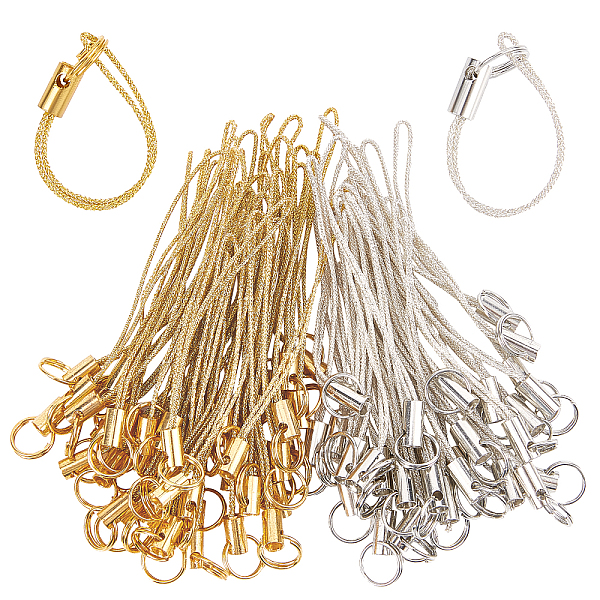 PandaHall GORGECRAFT 100Pcs 58MM Phone Keychain Strap Tone Split Ring Cords Colorful Polyester Cellphone Charms Lanyard String for Mobile...
PandaHall GORGECRAFT 100Pcs 58MM Phone Keychain Strap Tone Split Ring Cords Colorful Polyester Cellphone Charms Lanyard String for Mobile...