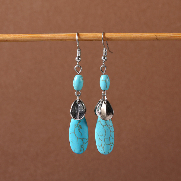 PandaHall Bohemian tassel turquoise earrings, retro ethnic minority style earrings, personalized temperament, Tibetan ear accessories Alloy..., Green
PandaHall Bohemian tassel turquoise earrings, retro ethnic minority style earrings, personalized temperament, Tibetan ear accessories Alloy..., Green